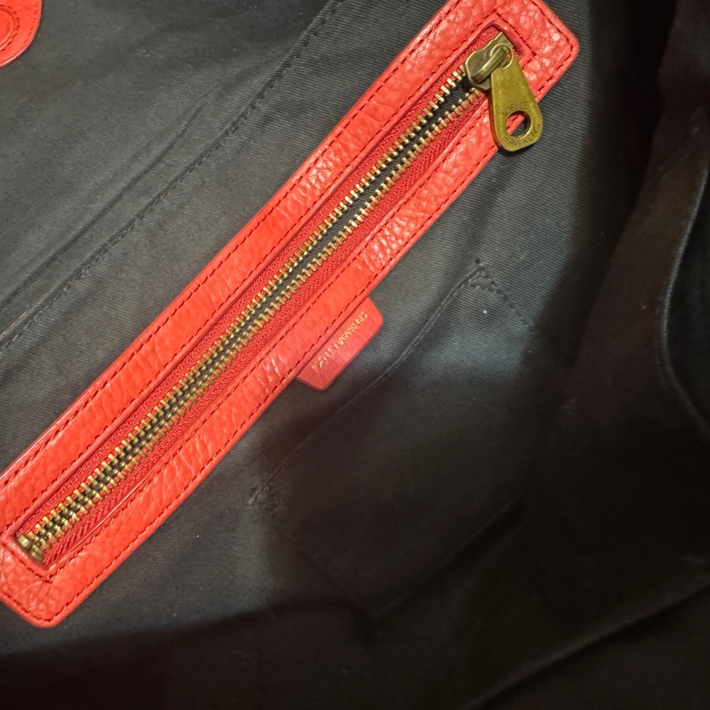 Joelle Hawkens Red Fringe Leather Shoulder Bag - Picture 8 of 8